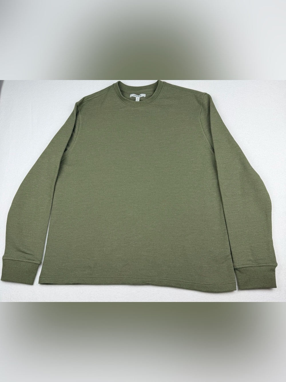 Orvis Men's Olive Green Crewneck Sweater Size S